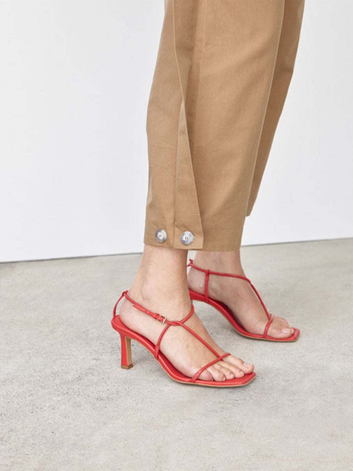 The Strappy Sandal | Red The Strappy Sandal | Red