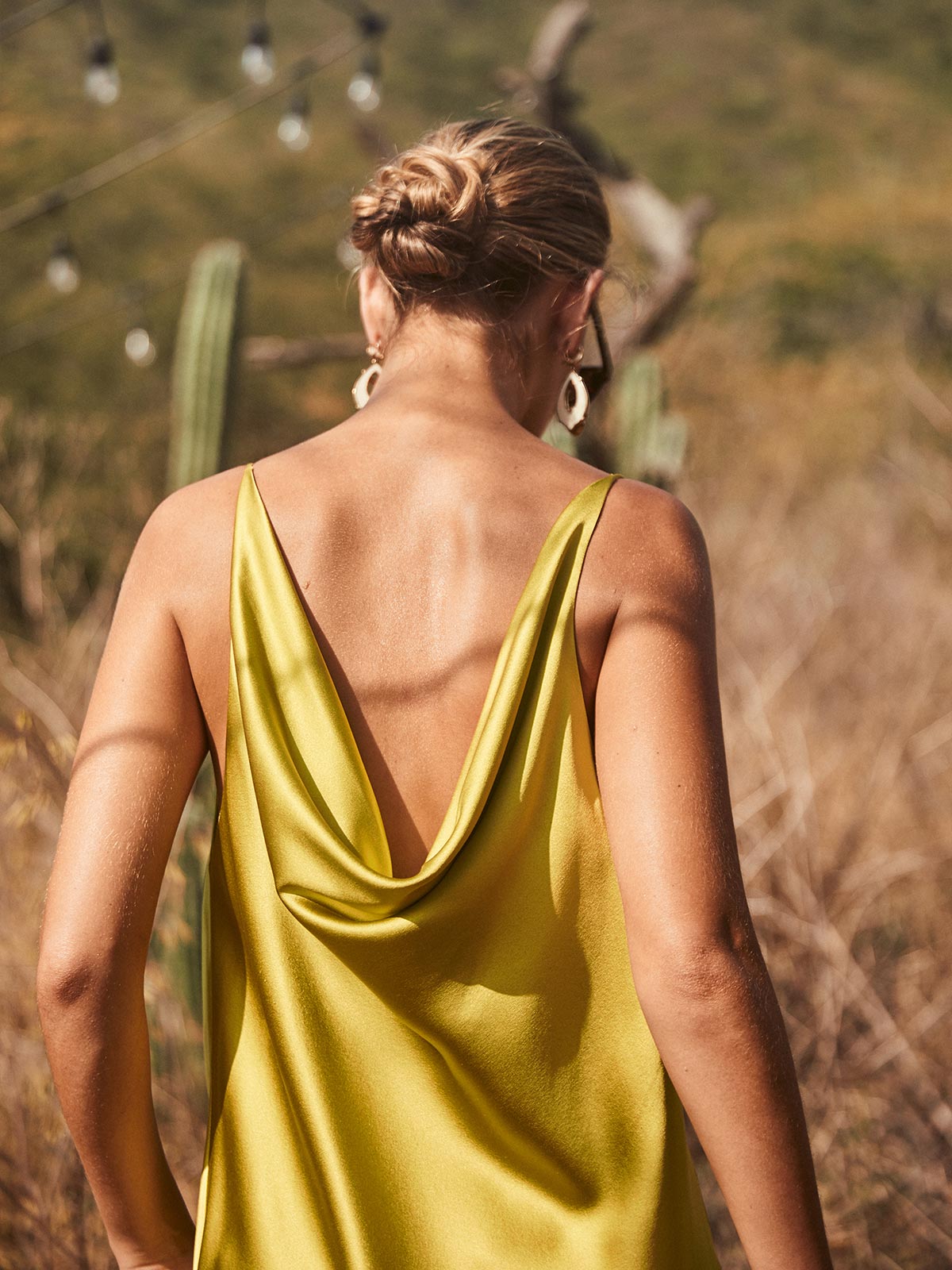 Fountain Silk Dress | Olive Green Fountain Silk Dress | Olive Green - Fashionkind