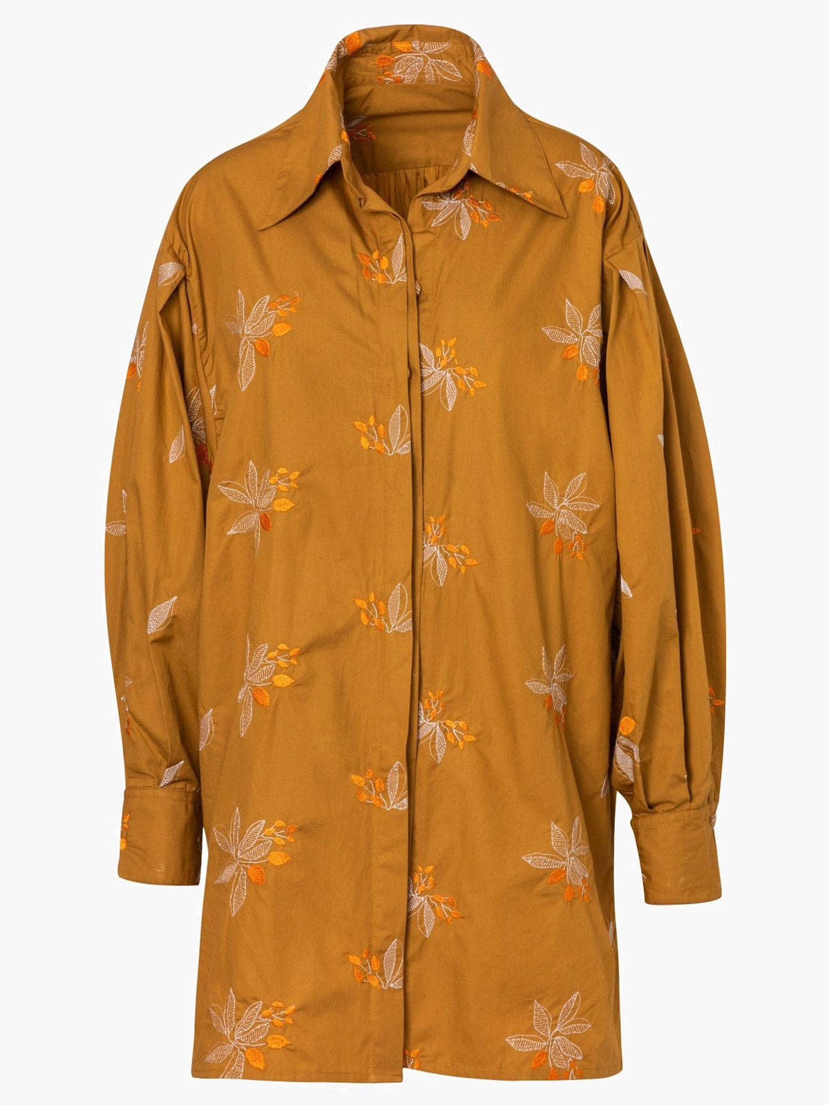 Barnes Embroidered Cotton Shirt | Honey Barnes Embroidered Cotton Shirt | Honey - Fashionkind