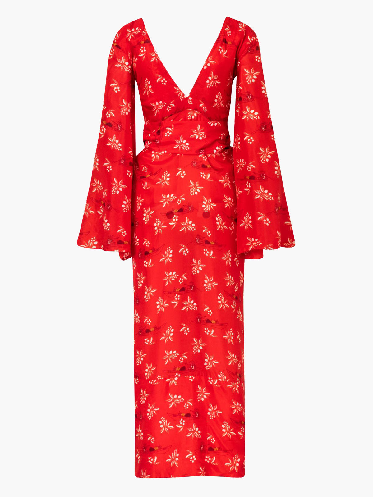 Pacifico Silk Maxi Dress | Red Chontaduro Pacifico Silk Maxi Dress | Red Chontaduro - Fashionkind