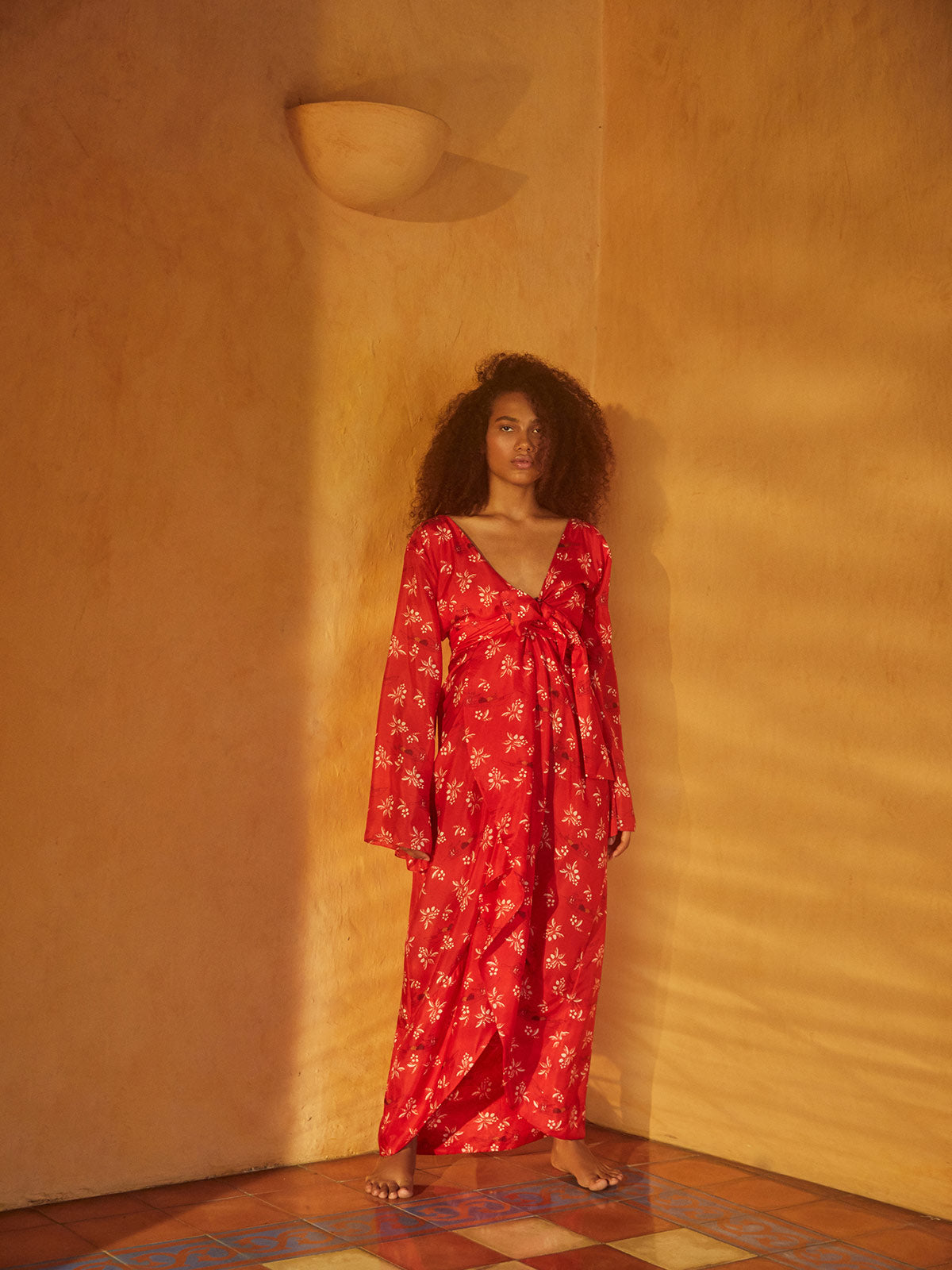 Pacifico Silk Maxi Dress | Red Chontaduro Pacifico Silk Maxi Dress | Red Chontaduro - Fashionkind