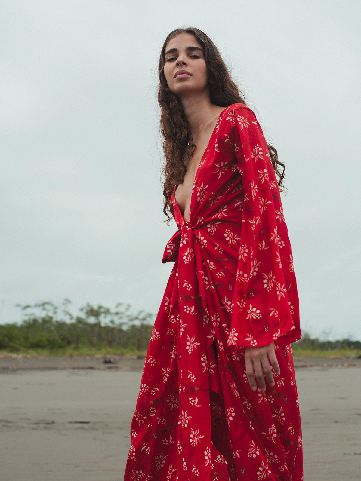Pacifico Silk Maxi Dress | Red Chontaduro Pacifico Silk Maxi Dress | Red Chontaduro - Fashionkind