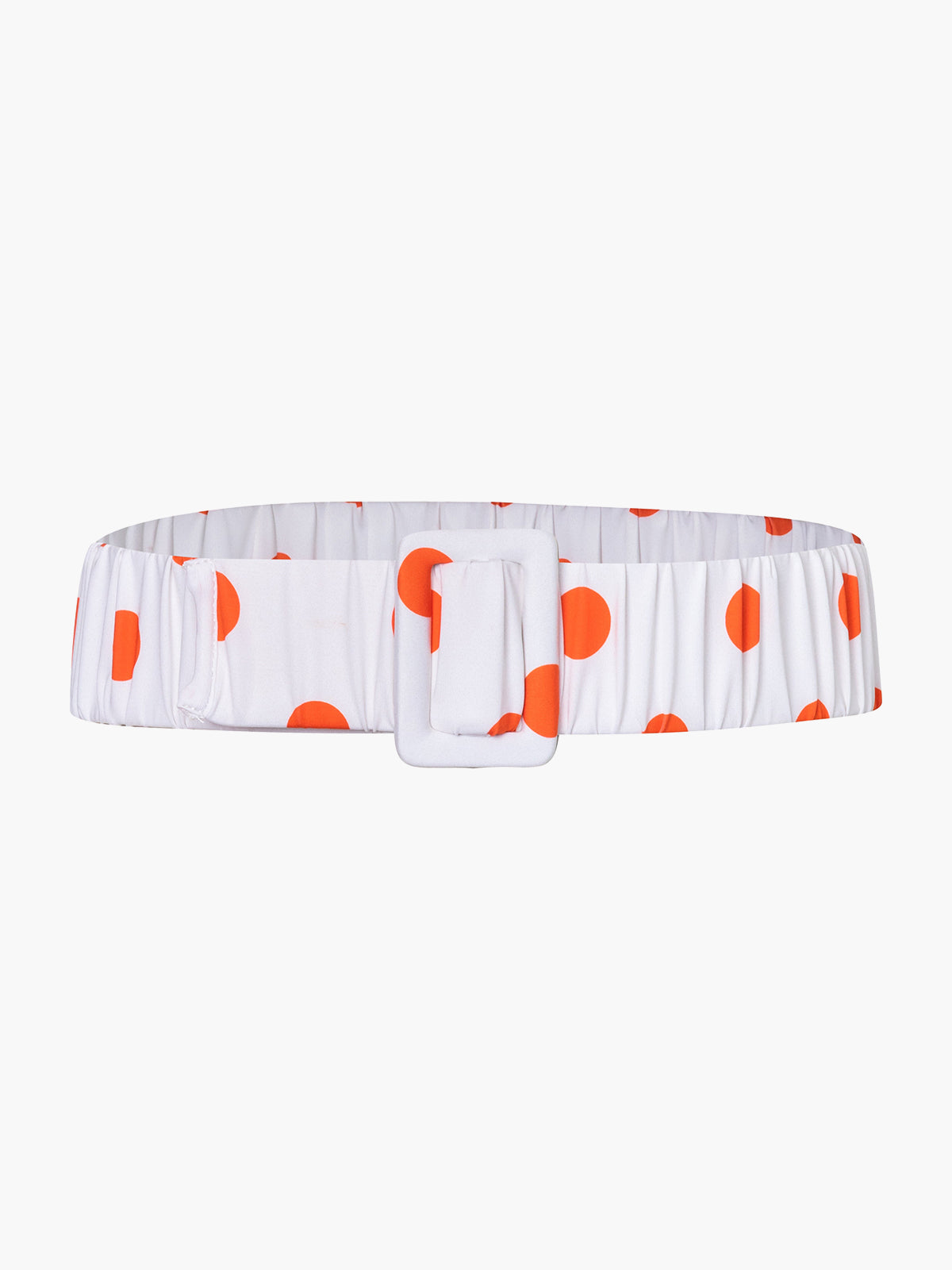 Ruched Belt | Polka Orange Ruched Belt | Polka Orange