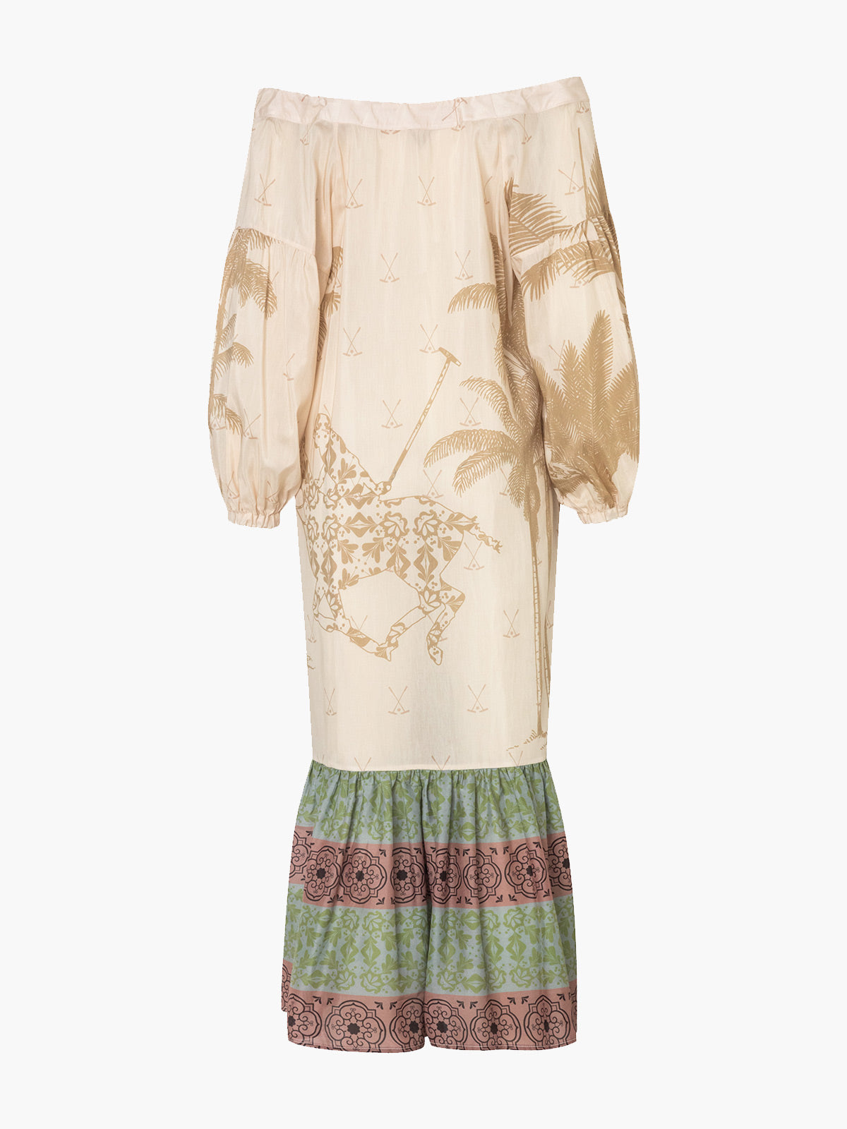 Chiapas Cotton-Silk Midi Dress | Ivory Palms Chiapas Cotton-Silk Midi Dress | Ivory Palms - Fashionkind