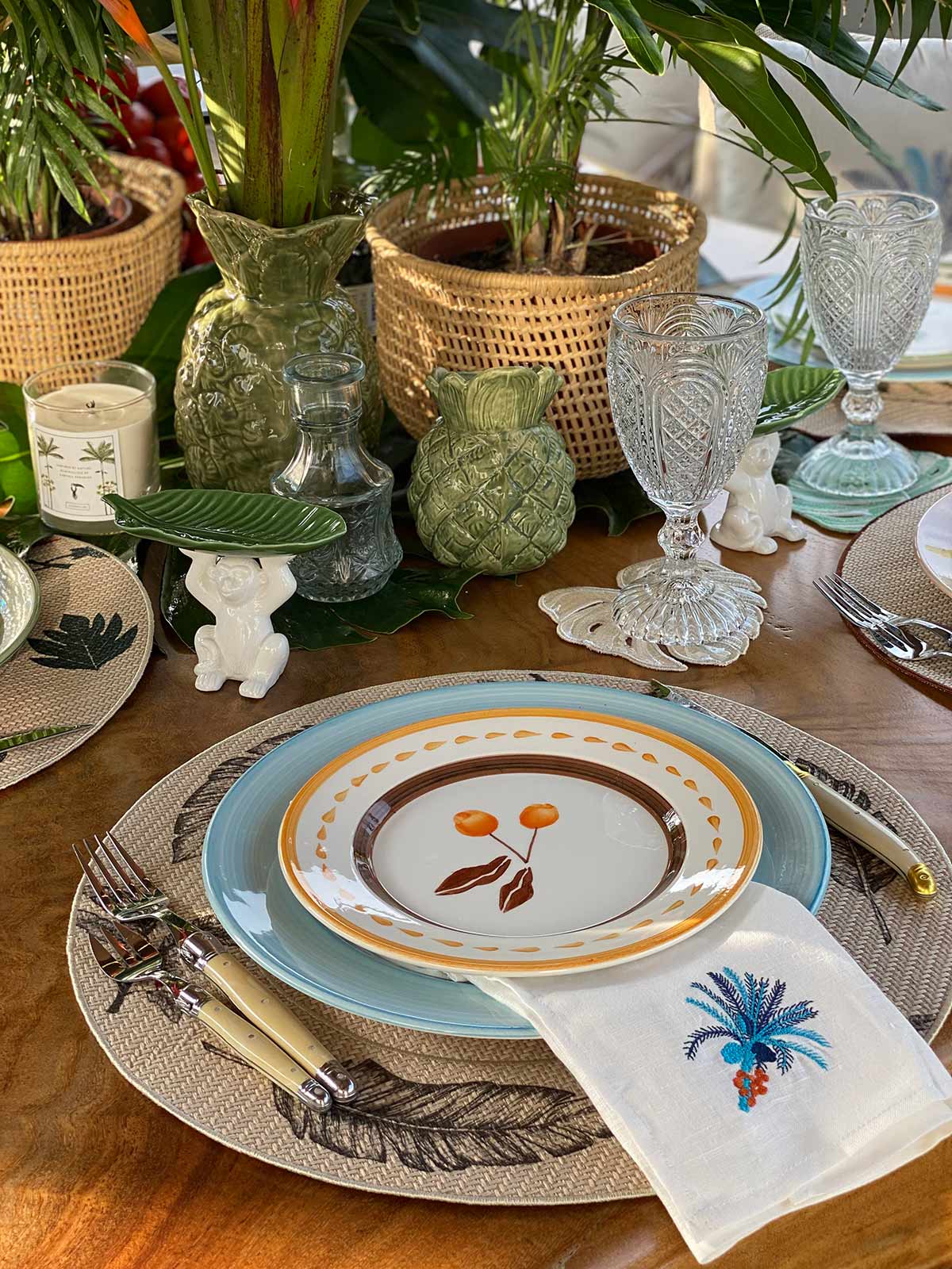 Hand Painted Salad Plate | Chontaduro Hand Painted Salad Plate | Chontaduro