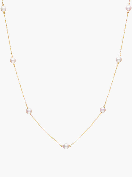 Akoya Pearl Station Necklace