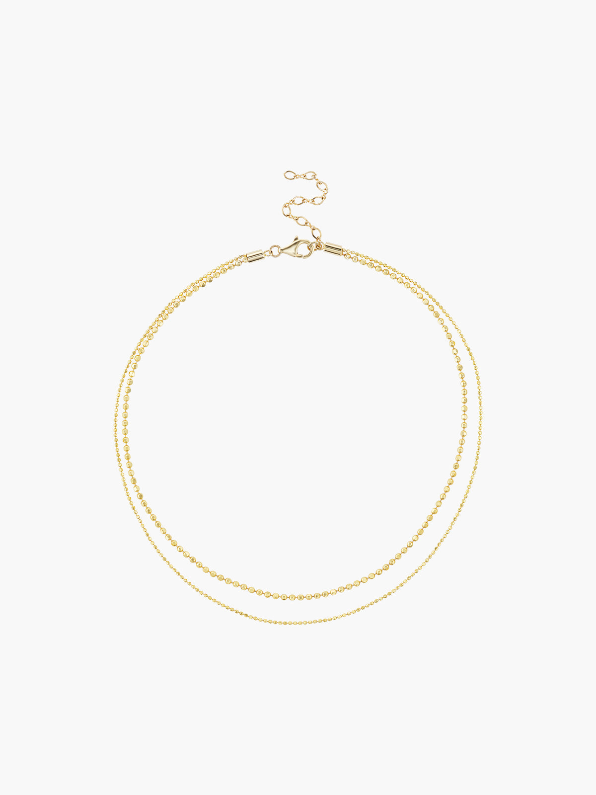 Double Diamond Bead Necklace