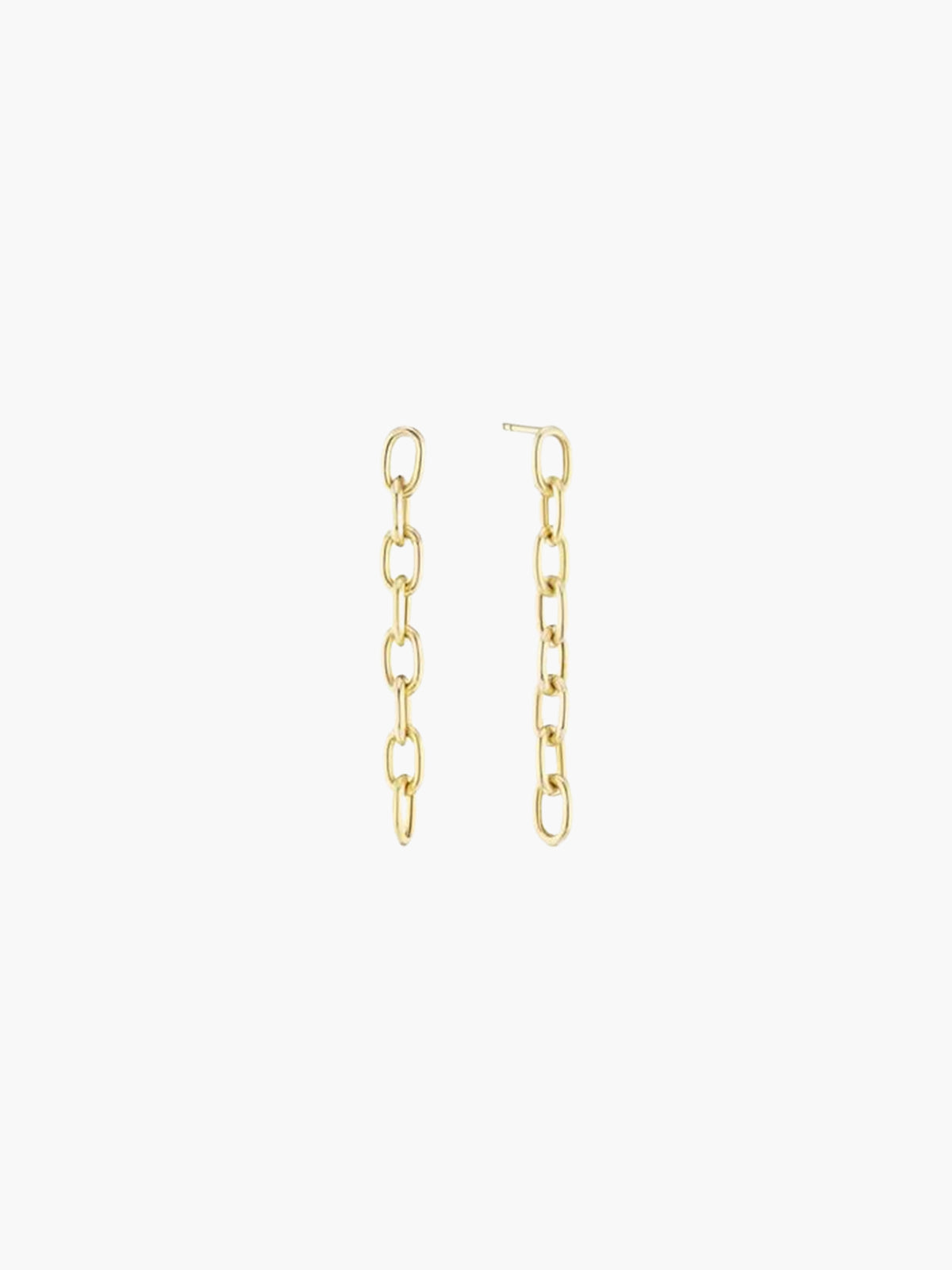 Elongated Chain Link Earrings Short Elongated Chain Link Earrings Short