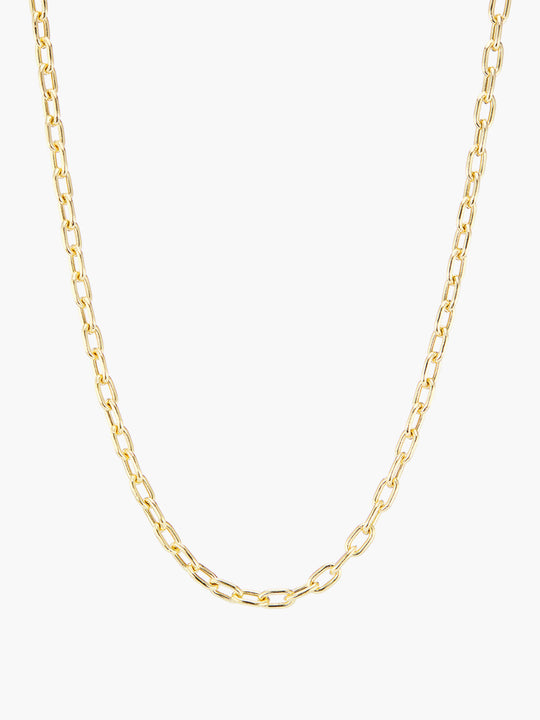 Thick Elongated Link Necklace