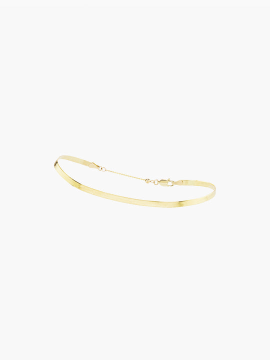 Liquid Gold Herringbone Anklet