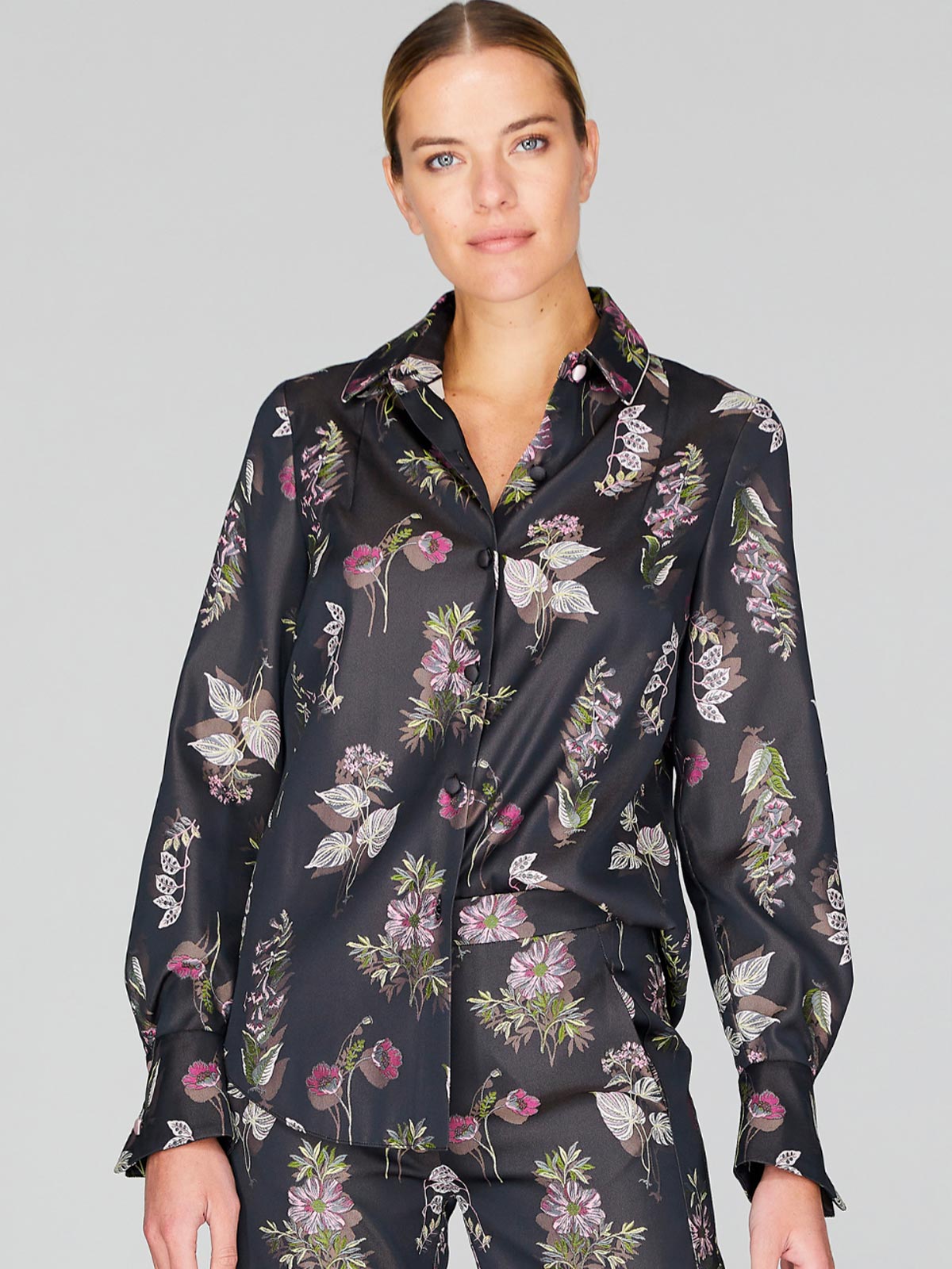 Watercolor Botanic Classic Collared Button Down Shirt | Pink Combo Watercolor Botanic Classic Collared Button Down Shirt | Pink Combo