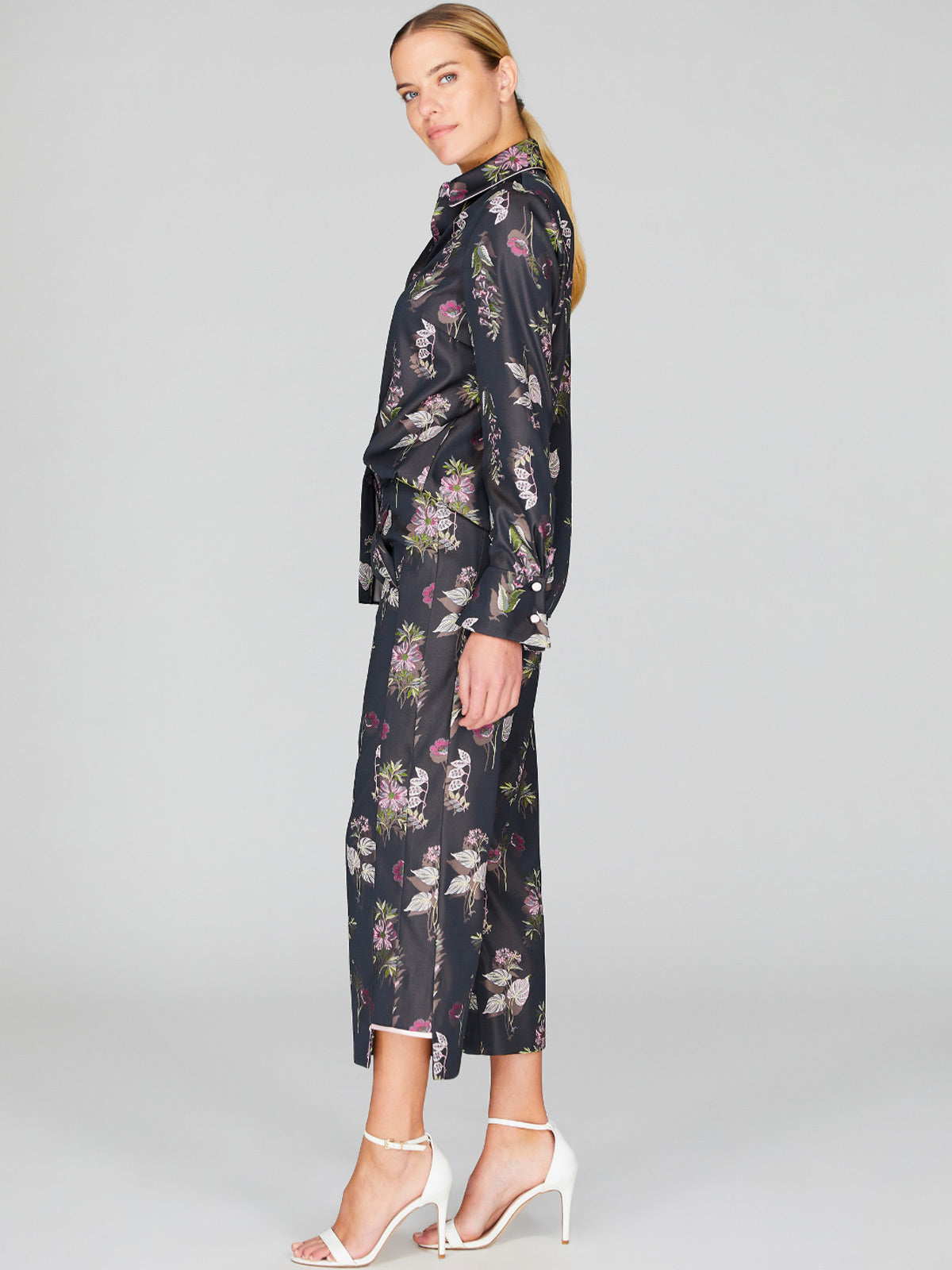 Watercolor Botanic Classic Collared Button Down Shirt | Pink Combo Watercolor Botanic Classic Collared Button Down Shirt | Pink Combo