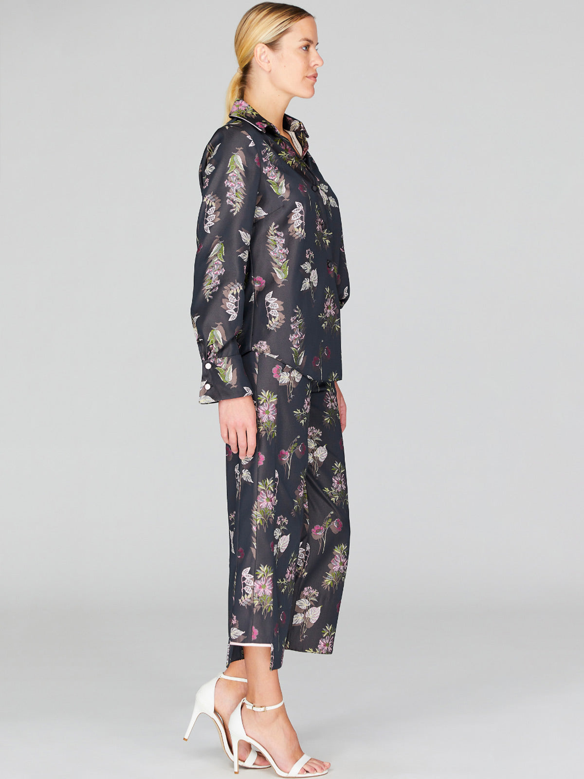 Watercolor Botanic Classic Collared Button Down Shirt | Pink Combo Watercolor Botanic Classic Collared Button Down Shirt | Pink Combo