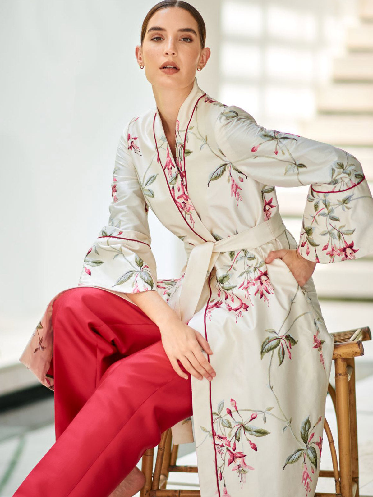 Wrap Coat | Campanas Embroidery - Fashionkind