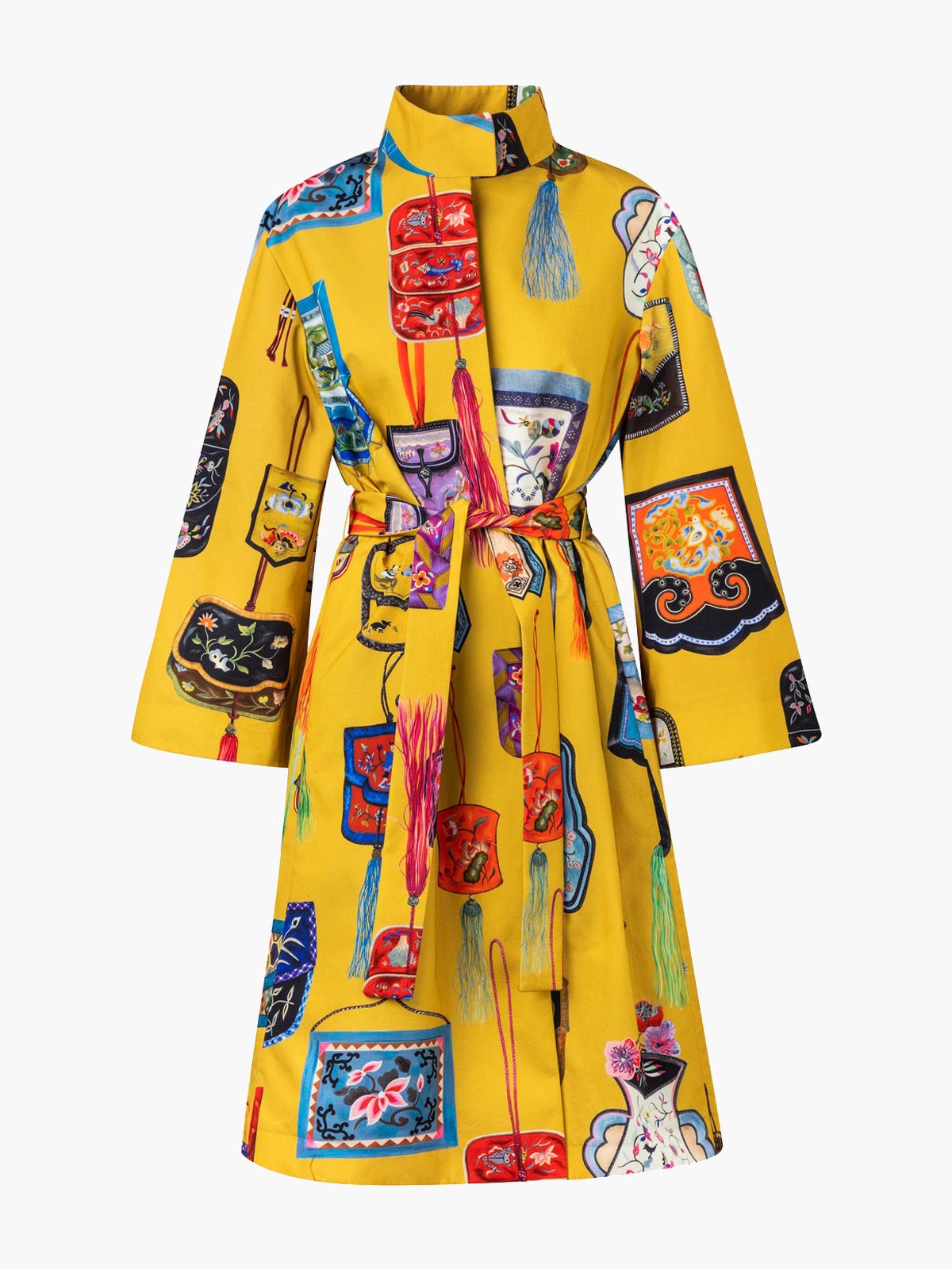 Carteras Chinas Blanca Gabardine Coat - Fashionkind