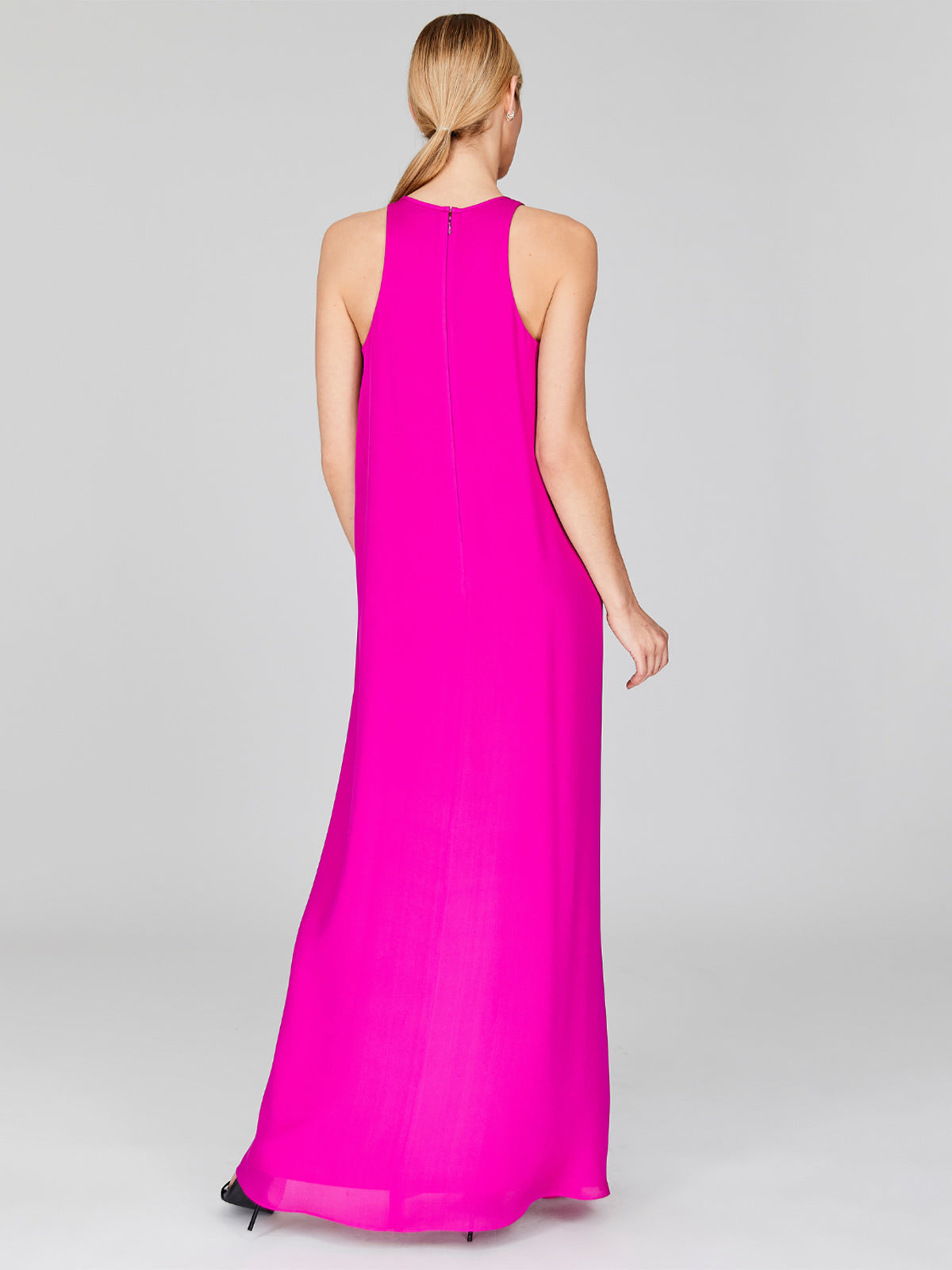 Silk Georgette Long Trapeze Gown Silk Georgette Long Trapeze Gown