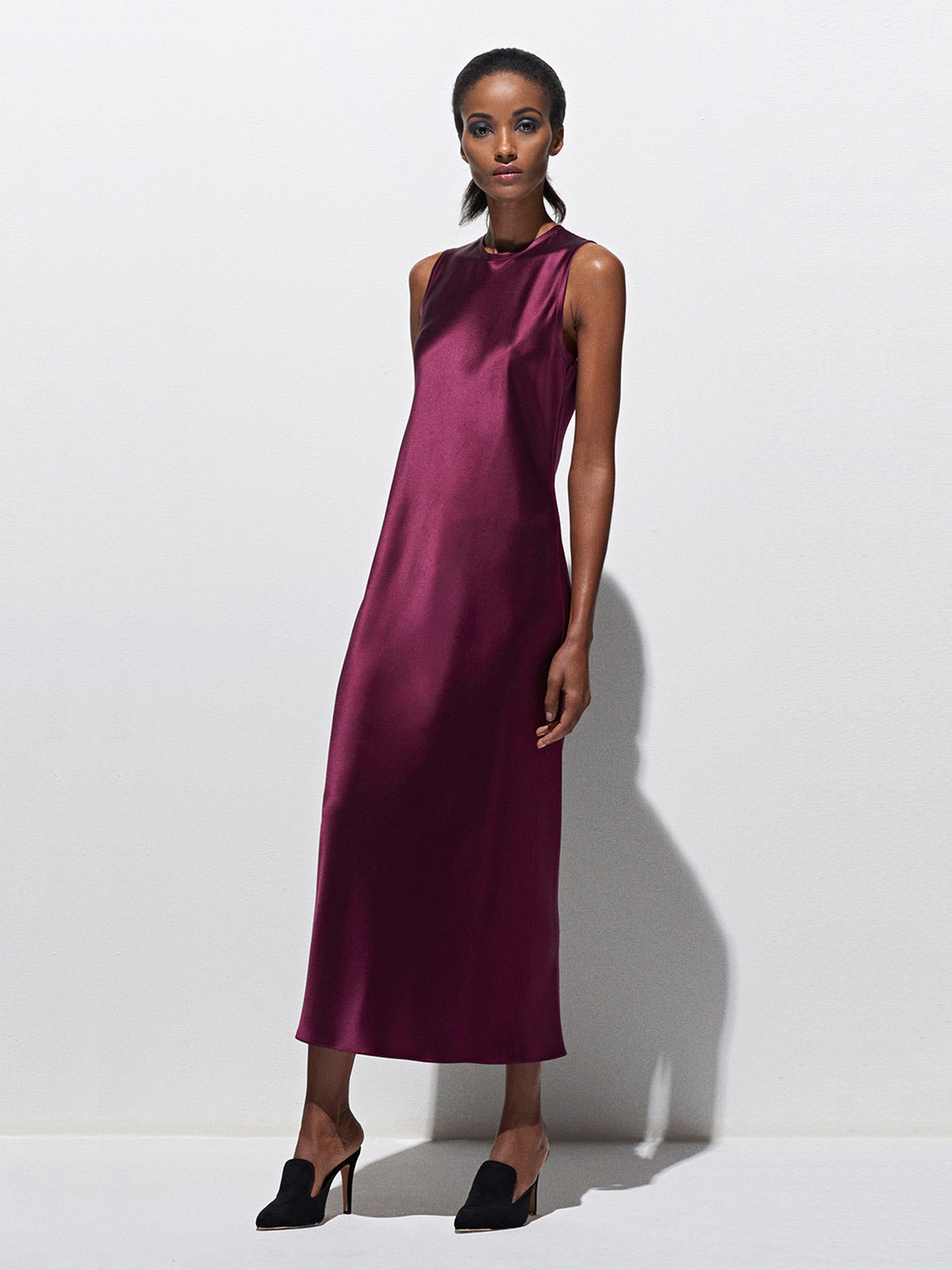 Crew Neck Dress | Sangria - Fashionkind