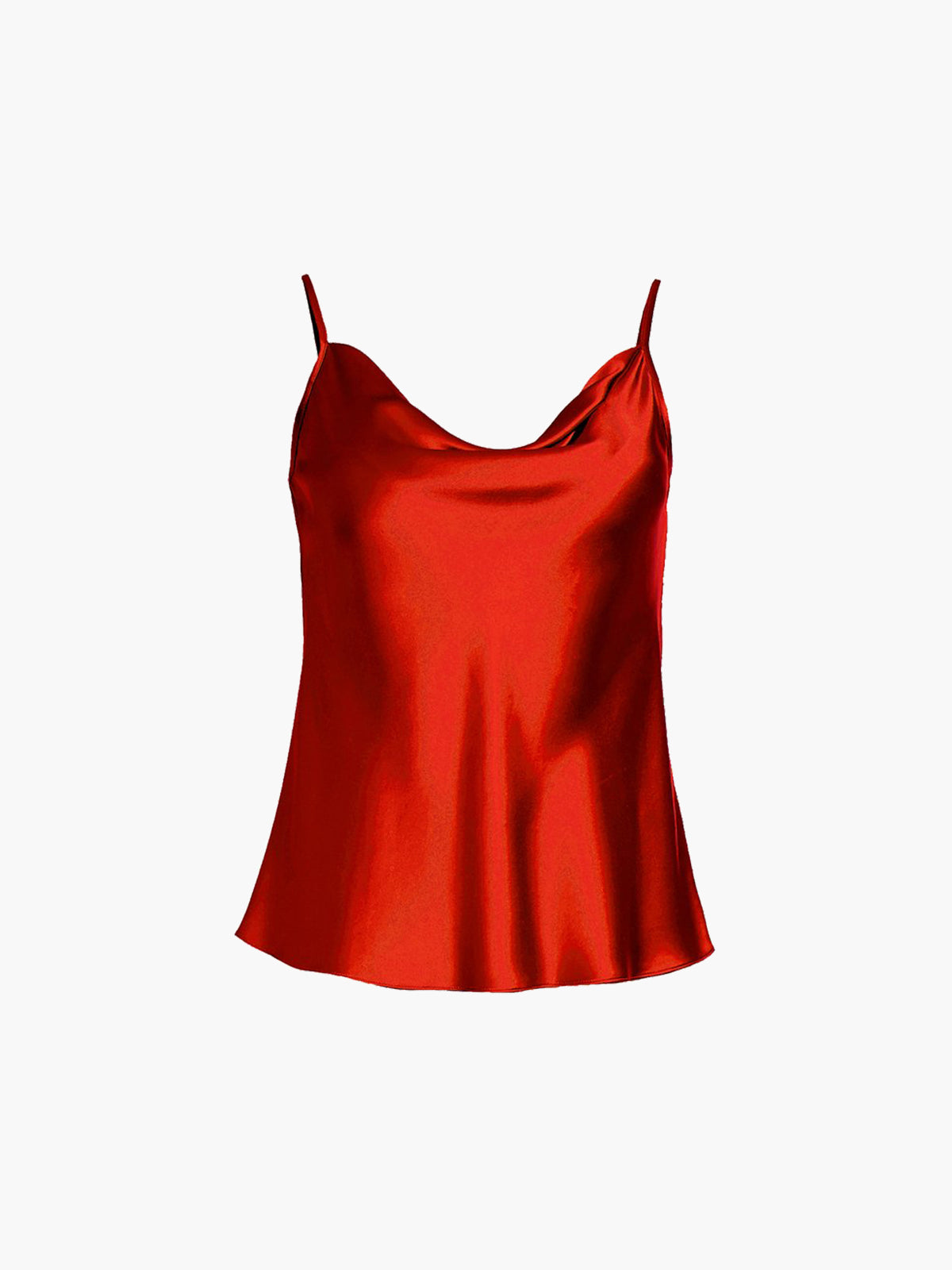 Draped Spaghetti Strap Cami | Burnt Orange - Fashionkind