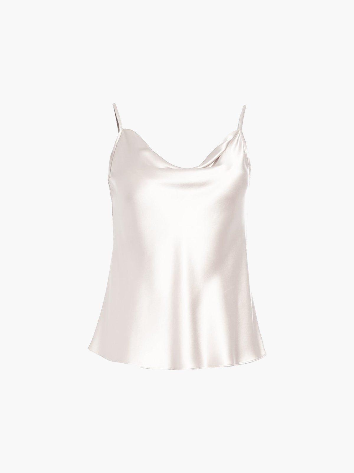 Draped Spaghetti Strap Cami | Pearl - Fashionkind