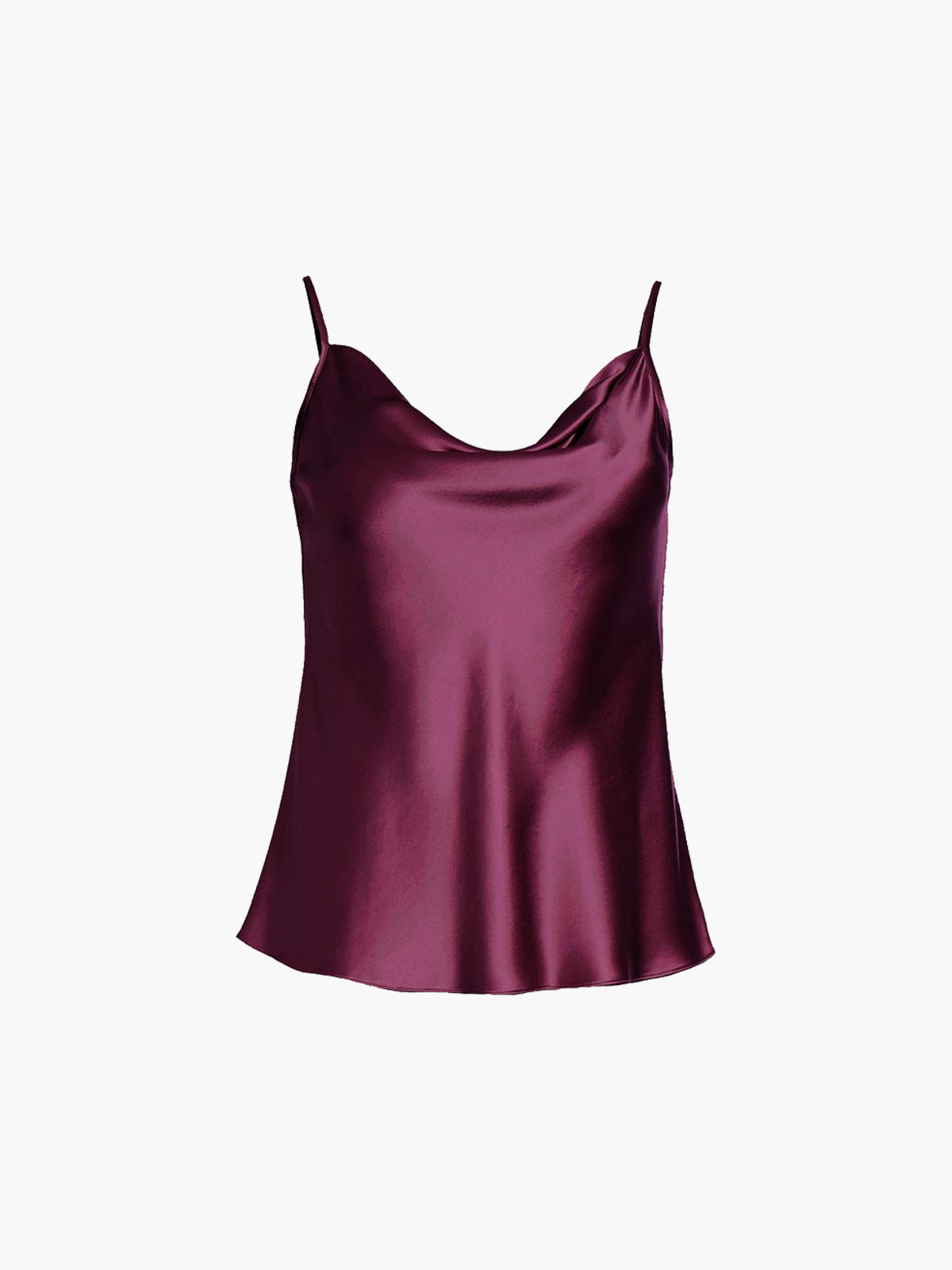 Draped Spaghetti Strap Cami | Sangria - Fashionkind