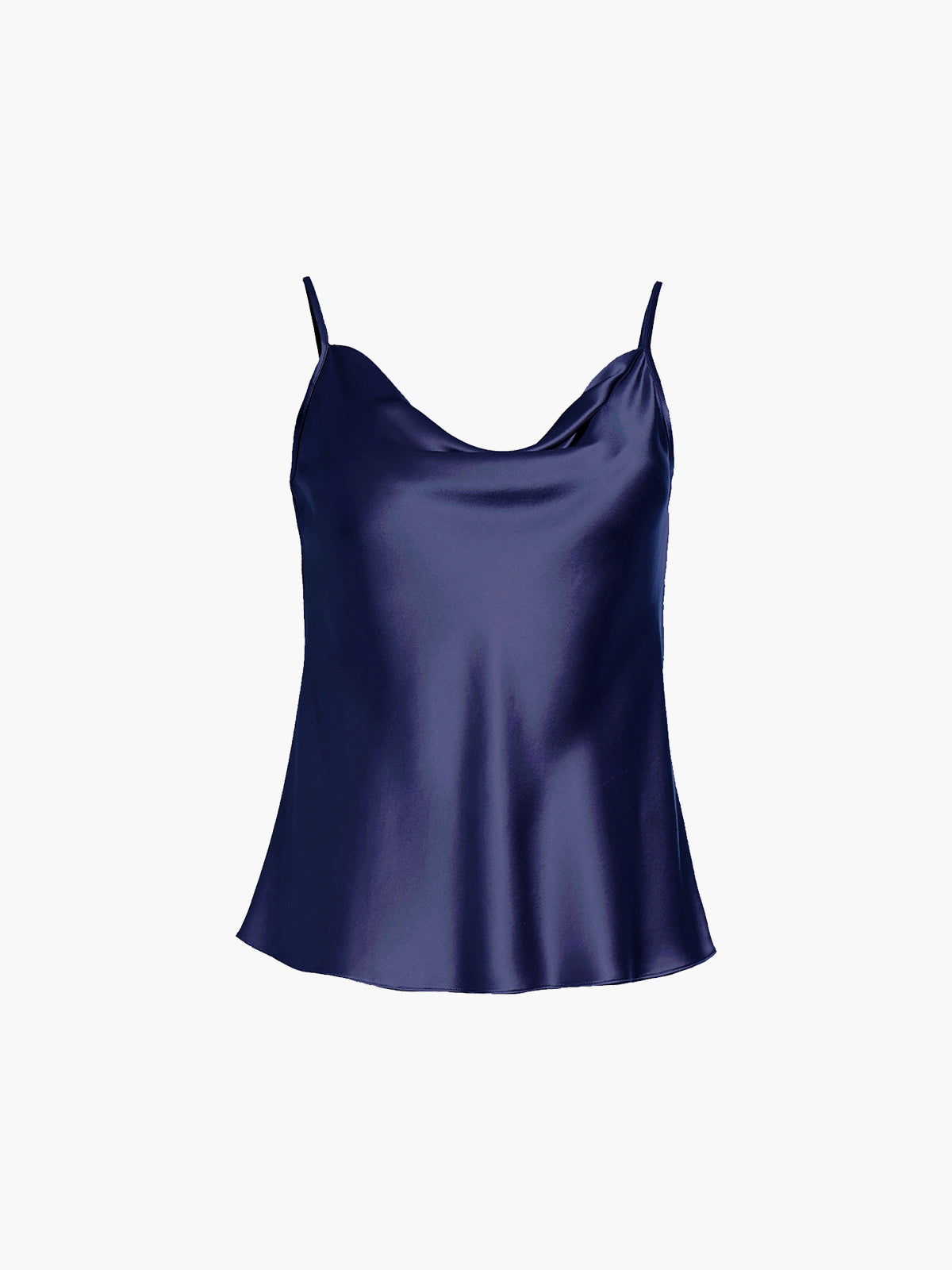 Draped Spaghetti Strap Cami | Marine - Fashionkind