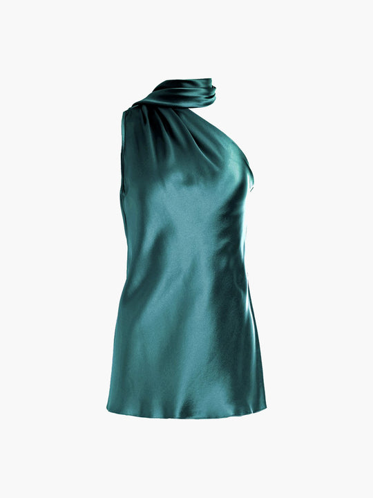 One Shoulder Bias Top With Scarf | Juniper