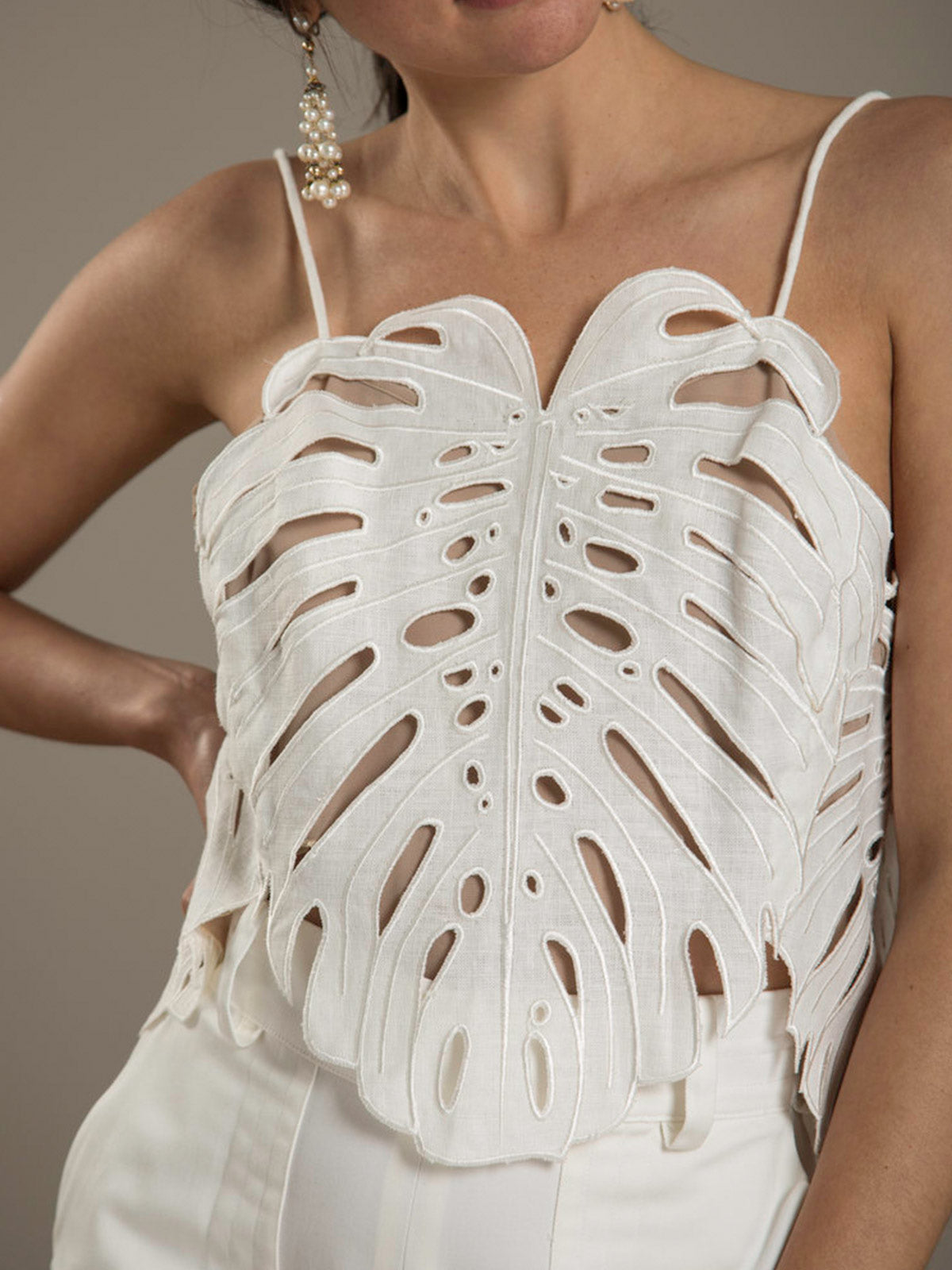 Palm Top | Ivory Palm Top | Ivory - Fashionkind