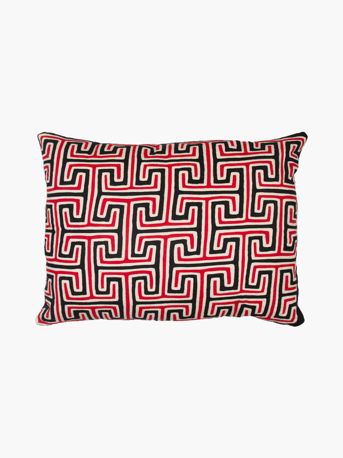 Kuna Cushion | Black/Ivory/Ruby Kuna Cushion | Black/Ivory/Ruby