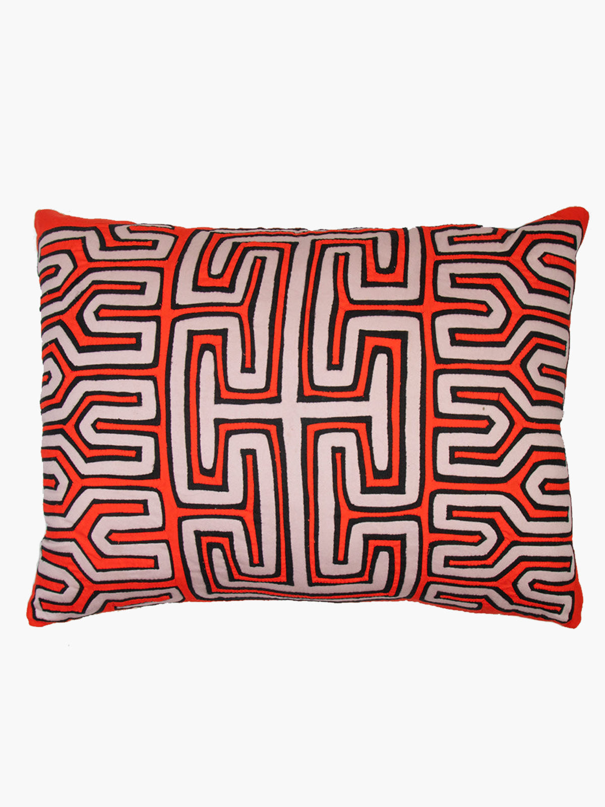 Kuna Cushion | Orange/Black/Blush Kuna Cushion | Orange/Black/Blush