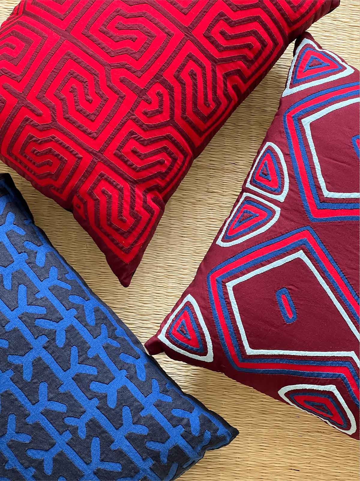 Kuna Cushion | Navy/Royal Blue Kuna Cushion | Navy/Royal Blue