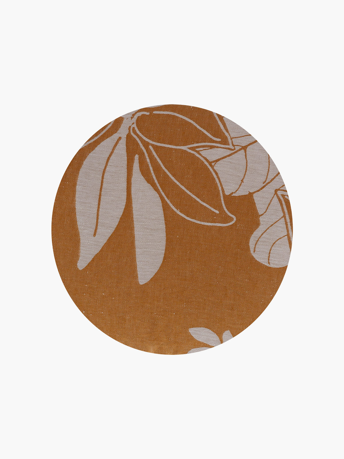 Linen Damask Tutti Le Foglie Charger Plate | Giallo Rame