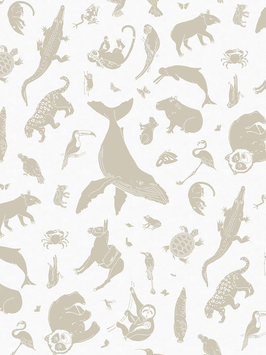 Constellation Safari Wallpaper | Beige Blueprint
