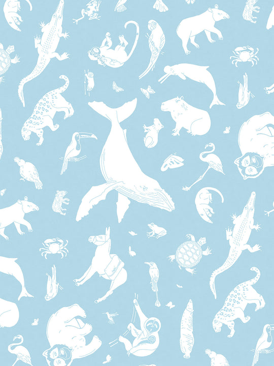 Constellation Safari Wallpaper | Day Blue