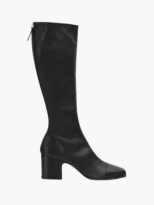 Twist Boots | Black Stretch Nappa