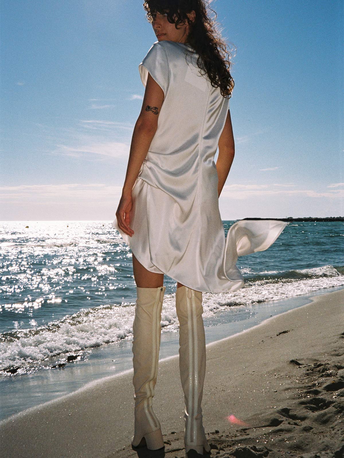 Whisper Over the Knee Boots | Nappa Stretch Pompeii White Whisper Over the Knee Boots | Nappa Stretch Pompeii White