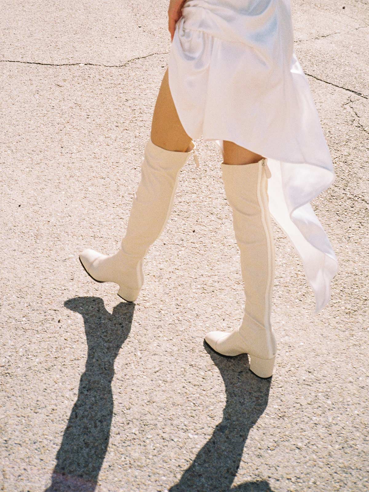 Whisper Over the Knee Boots | Nappa Stretch Pompeii White Whisper Over the Knee Boots | Nappa Stretch Pompeii White