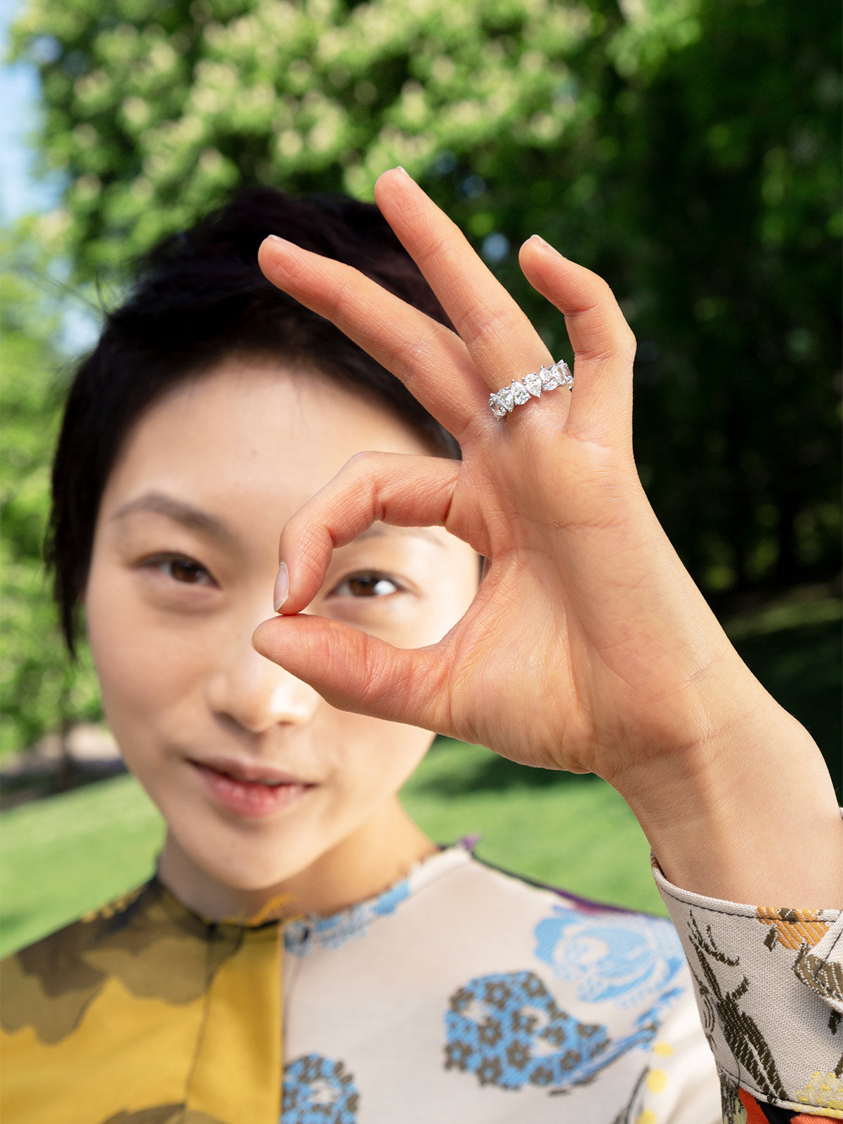 San Cesse Pear Eternity Ring