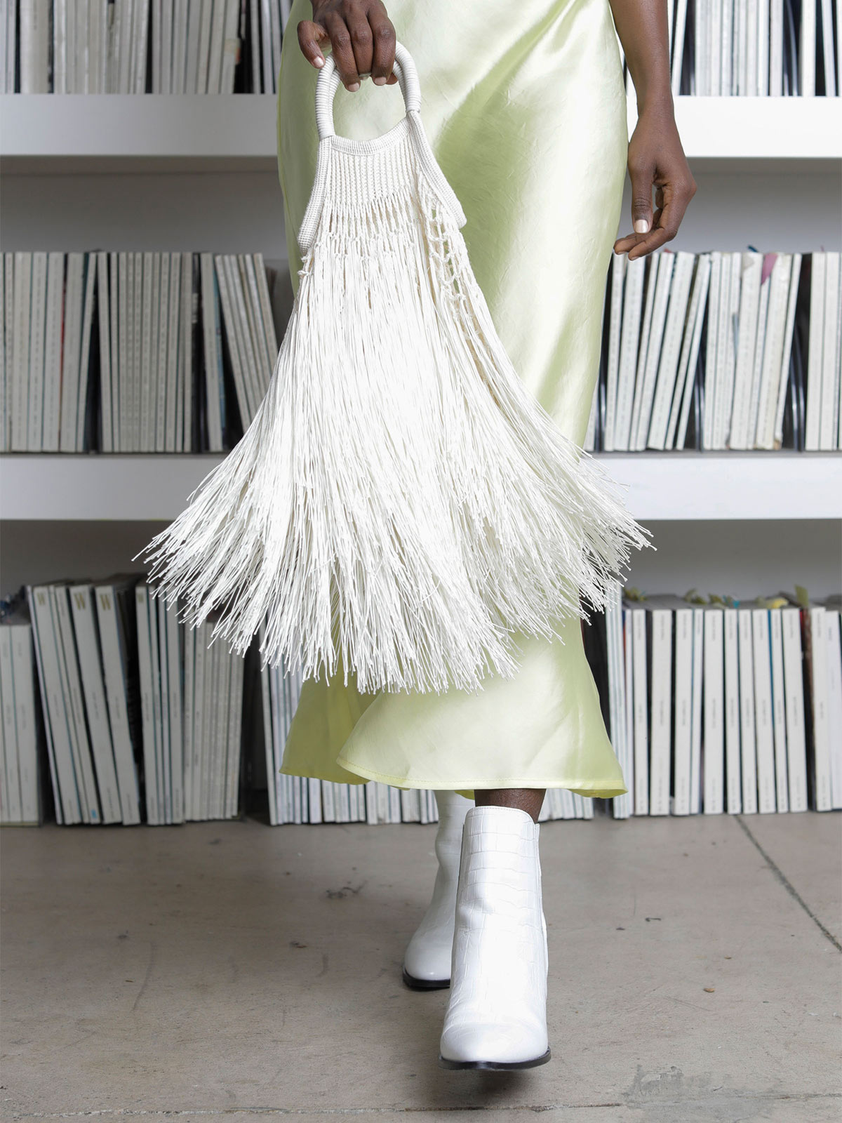 Mini Fringe Bag | Ecru - Fashionkind