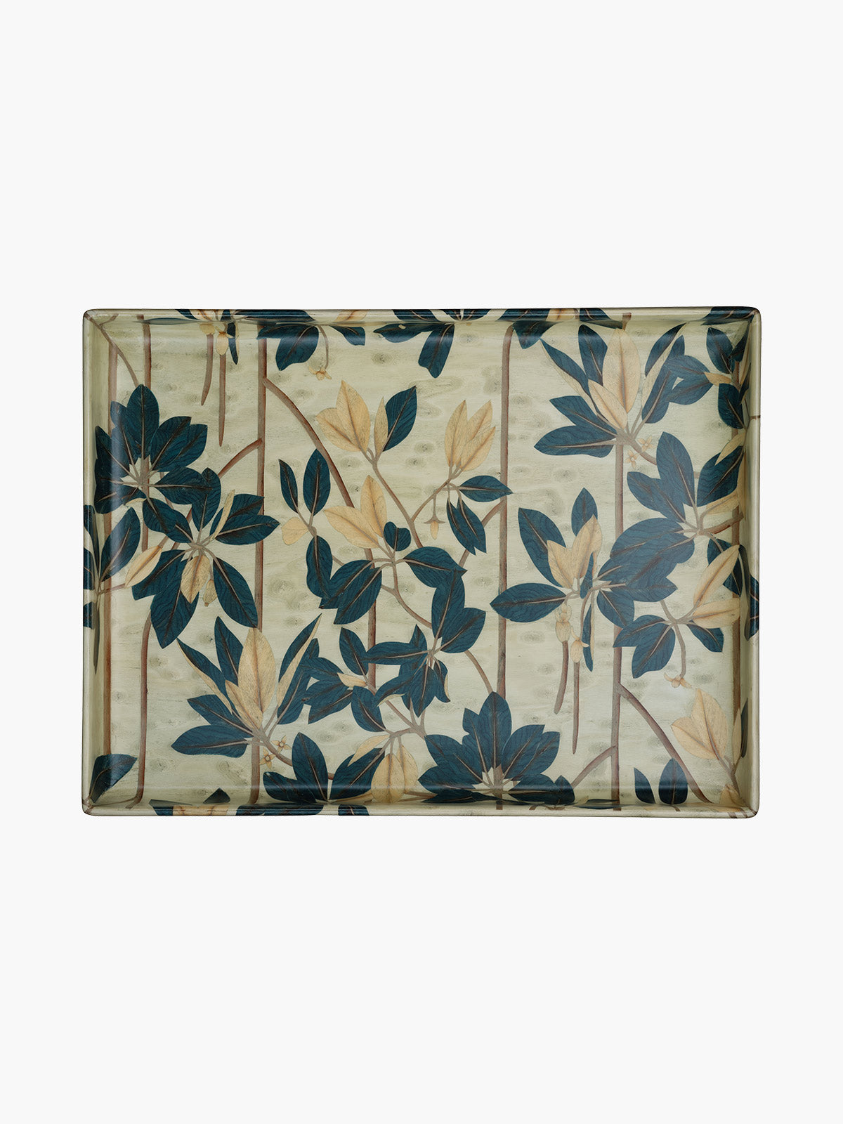 Marquetry Mangrove Leaf Tray Marquetry Mangrove Leaf Tray