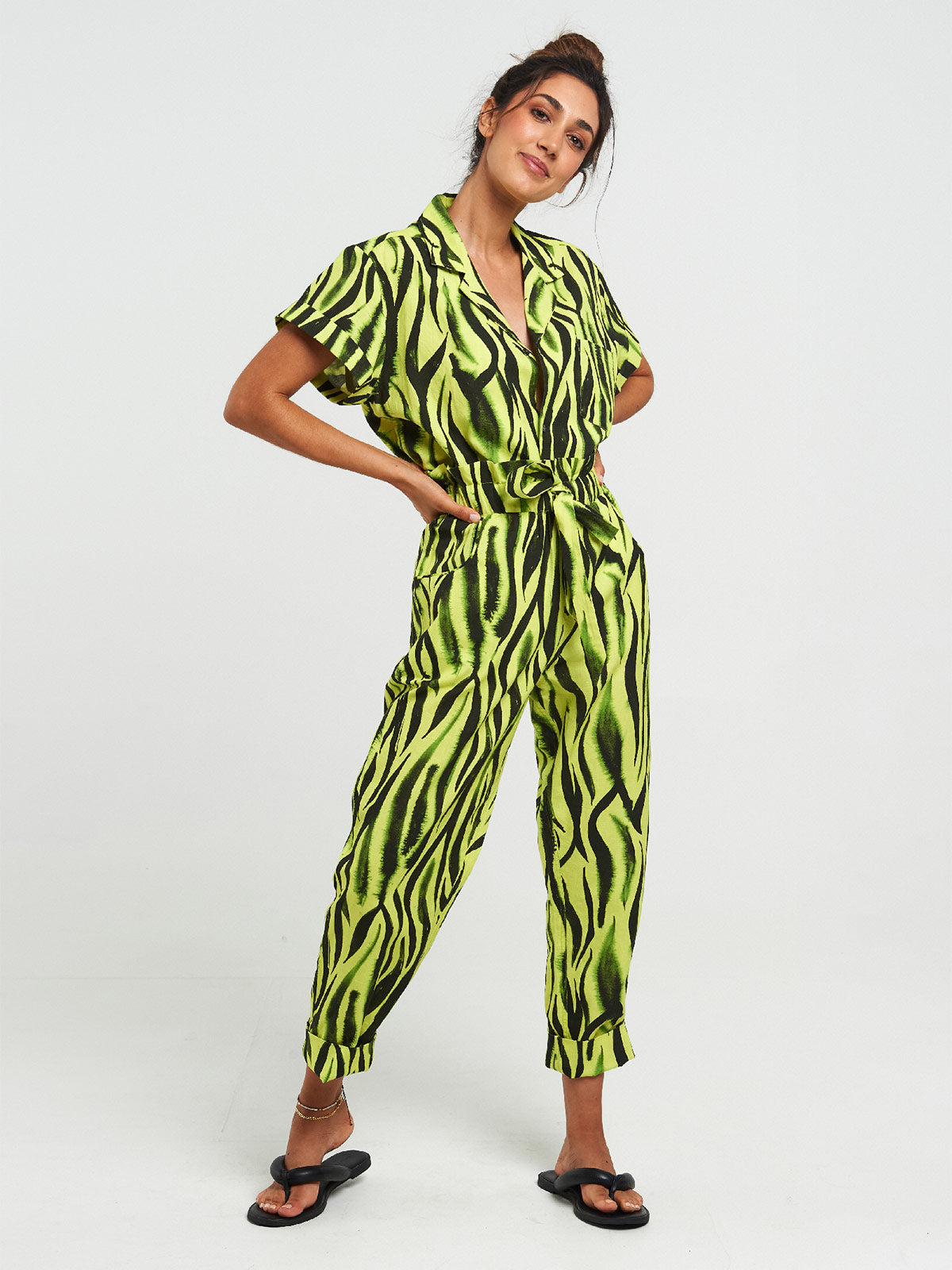 Hawaiian Shirt | Neon Zebra Hawaiian Shirt | Neon Zebra