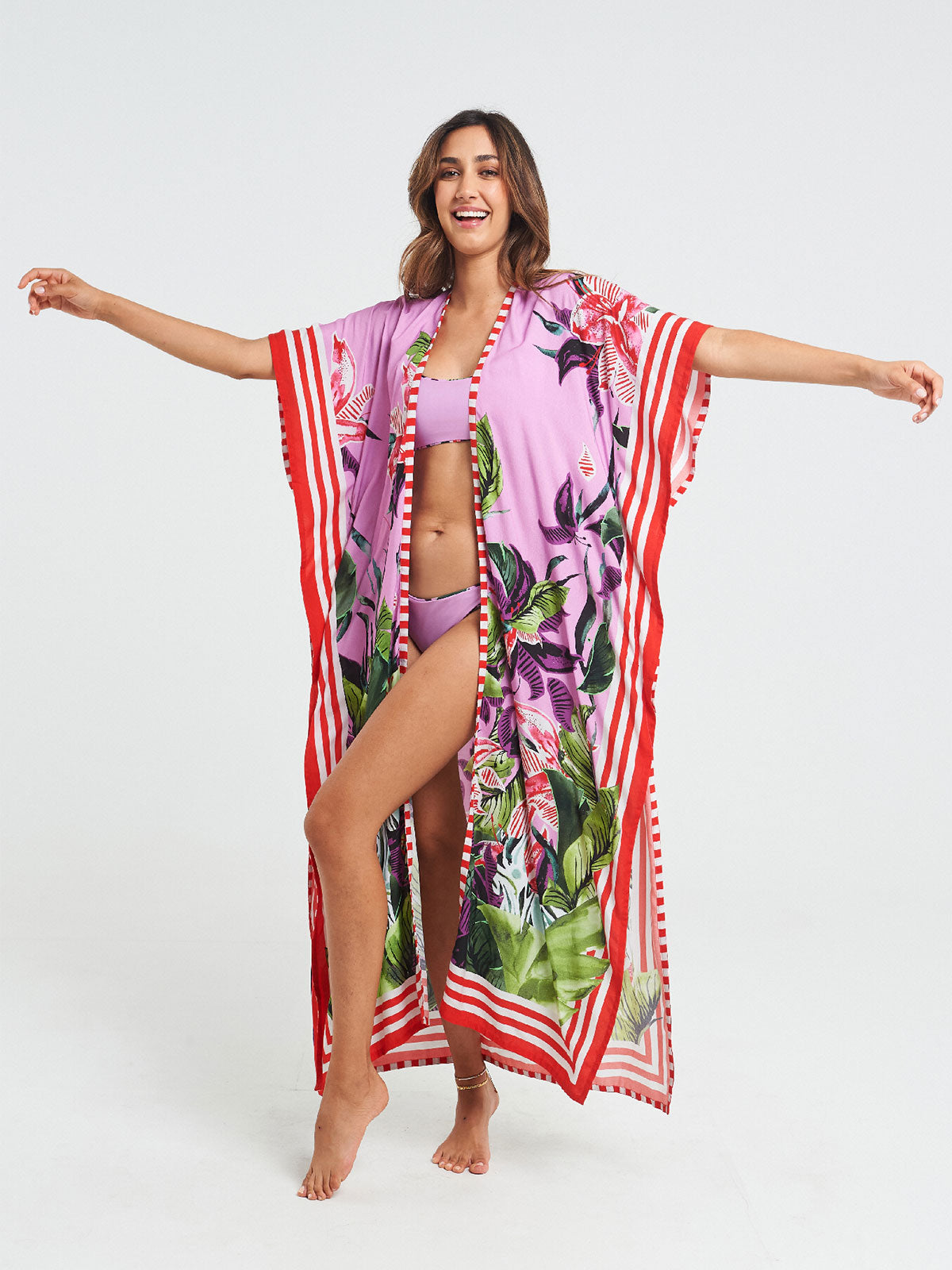 Long Kimono | Hawaiian Lily Long Kimono | Hawaiian Lily