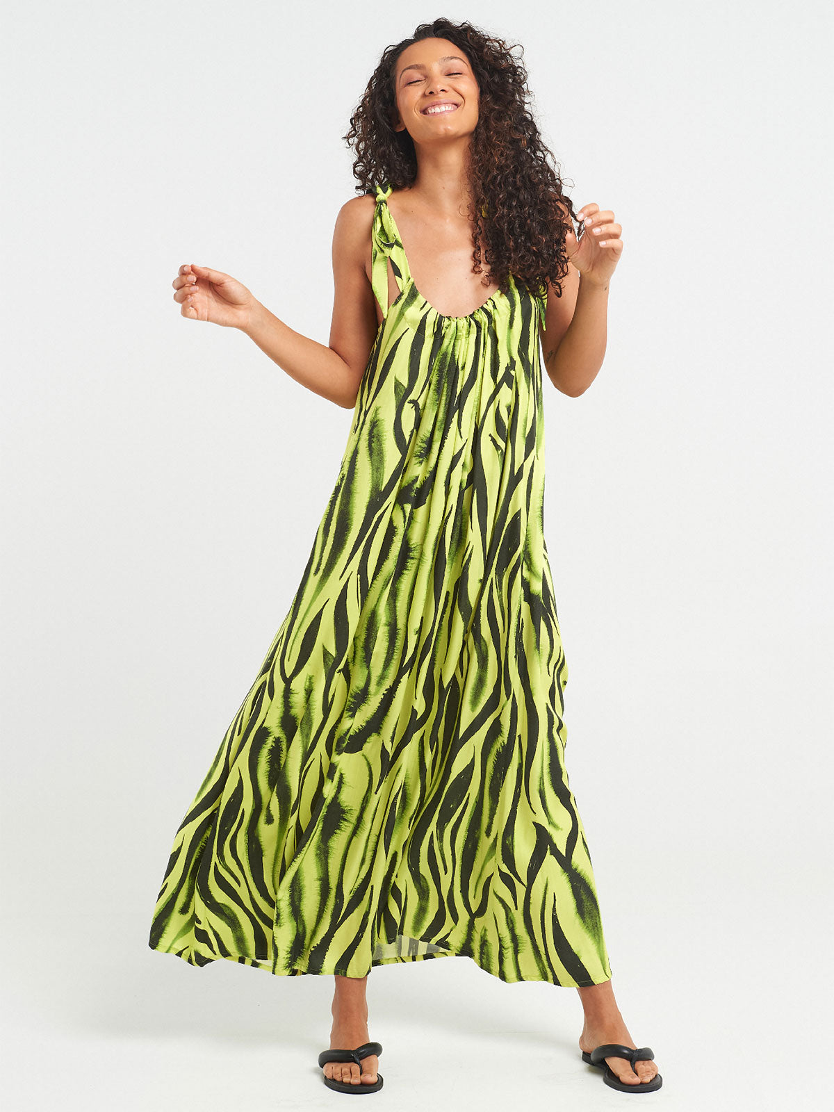 Long Open Back Dress | Neon Zebra Long Open Back Dress | Neon Zebra