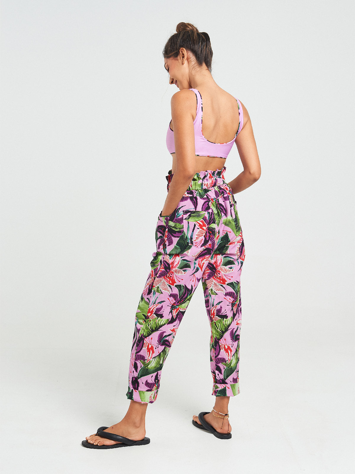 Paper Bag Pants | Hawaiian Lily Paper Bag Pants | Hawaiian Lily