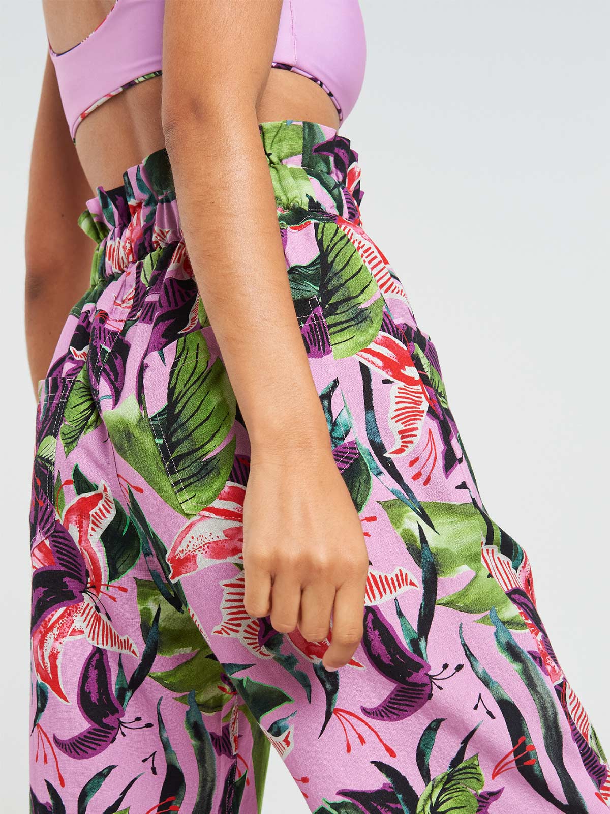 Paper Bag Pants | Hawaiian Lily Paper Bag Pants | Hawaiian Lily