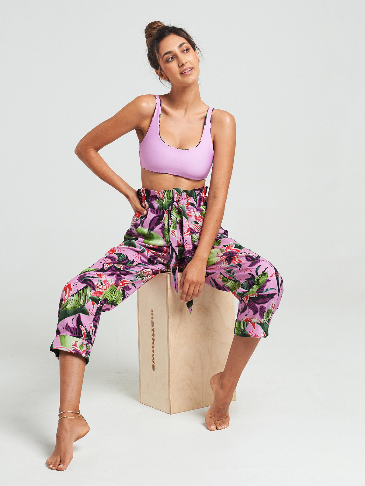 Paper Bag Pants | Hawaiian Lily Paper Bag Pants | Hawaiian Lily