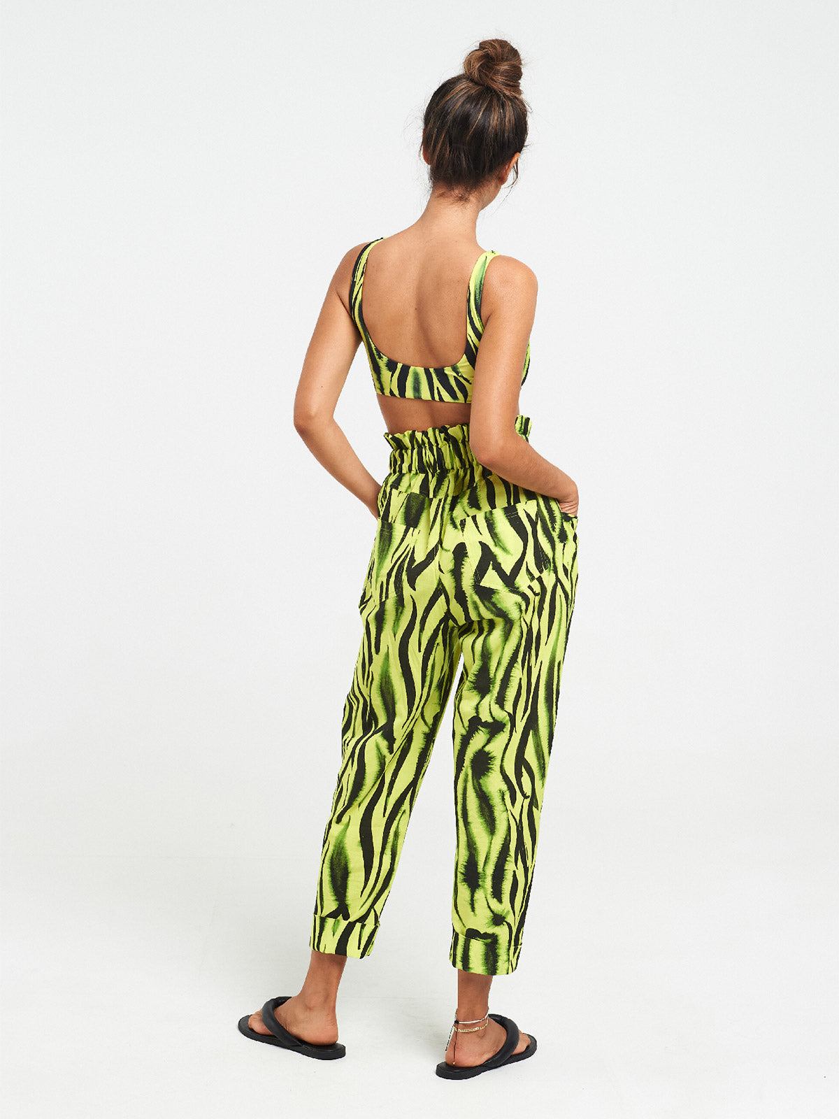 Paper Bag Pants | Neon Zebra Paper Bag Pants | Neon Zebra