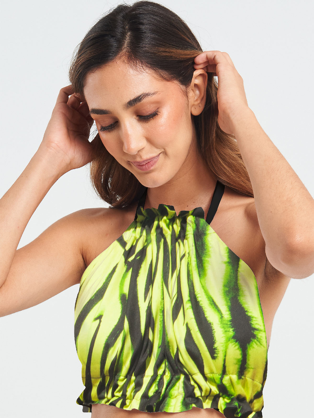 Reversible Halter Top | Neon Zebra Reversible Halter Top | Neon Zebra