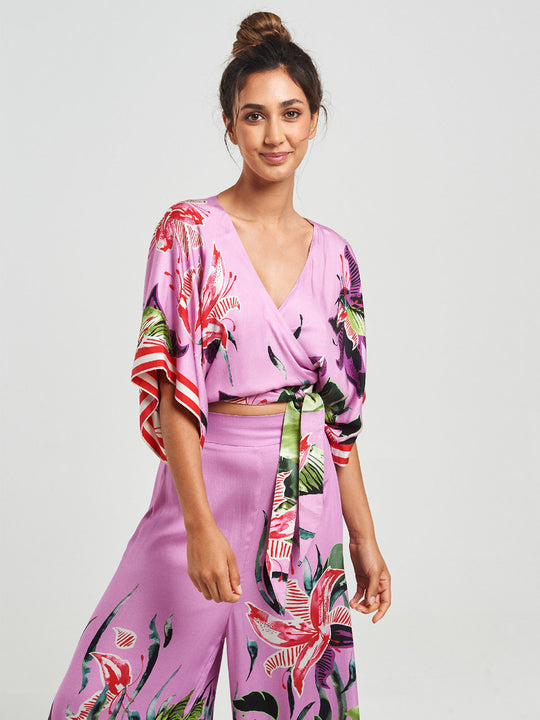 Reversible Wrap Top | Hawaiian Lily