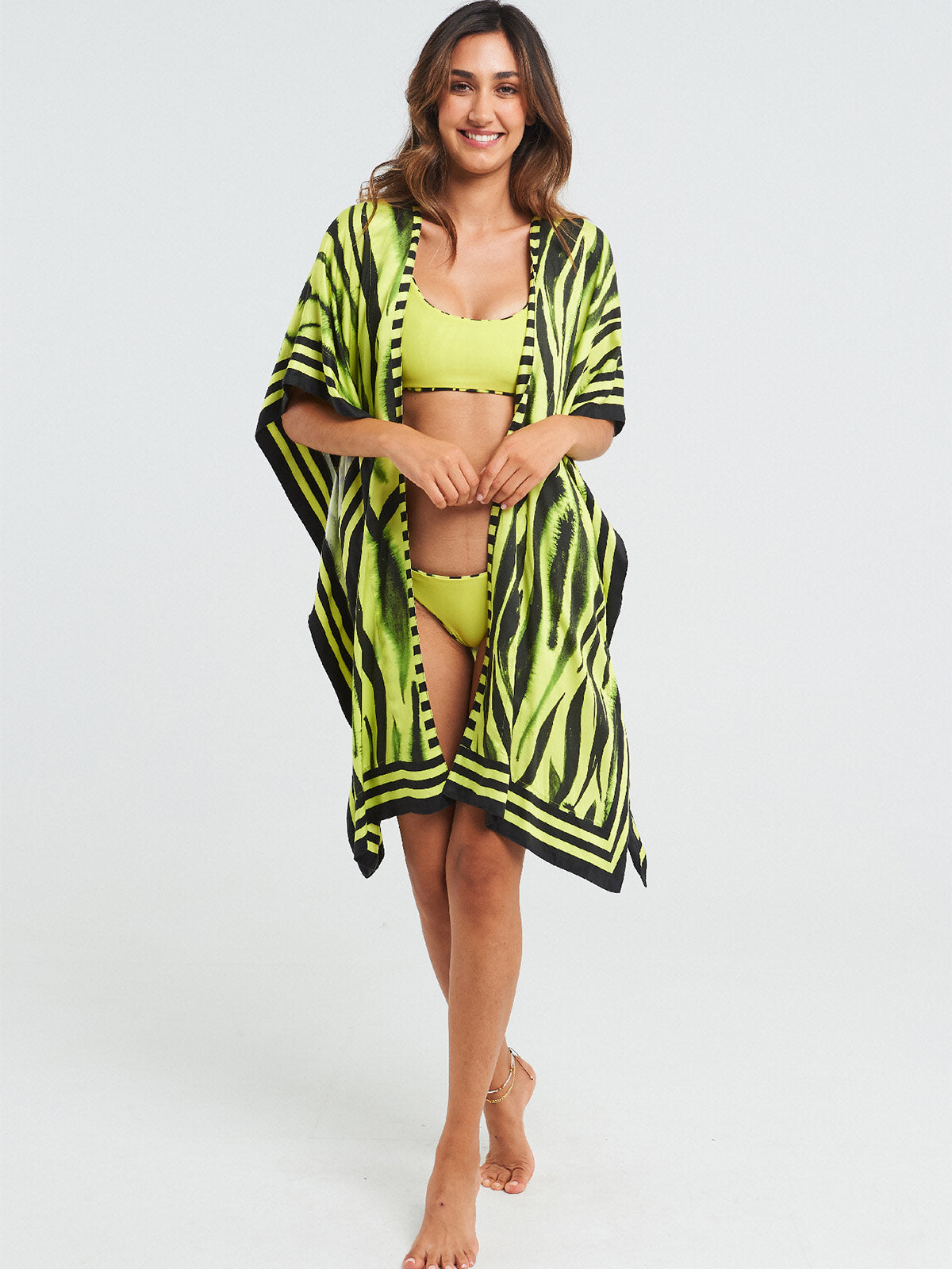 Short Kimono | Neon Zebra Short Kimono | Neon Zebra