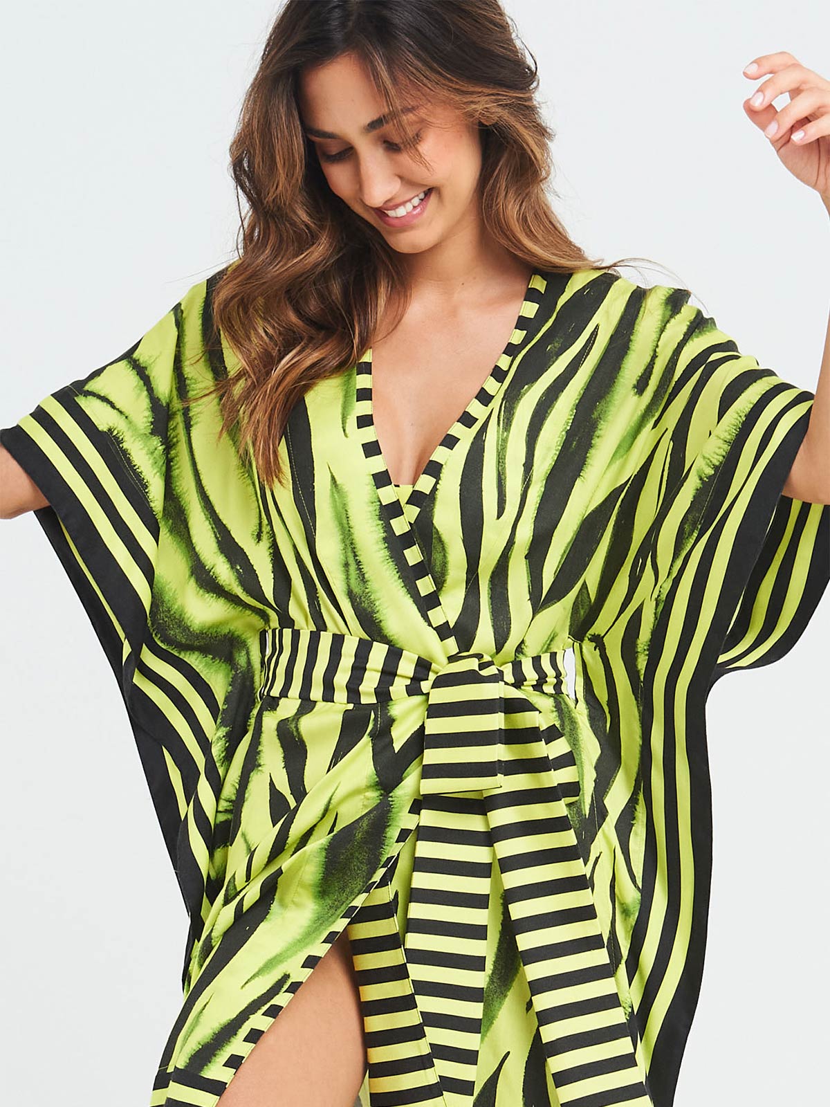Short Kimono | Neon Zebra Short Kimono | Neon Zebra